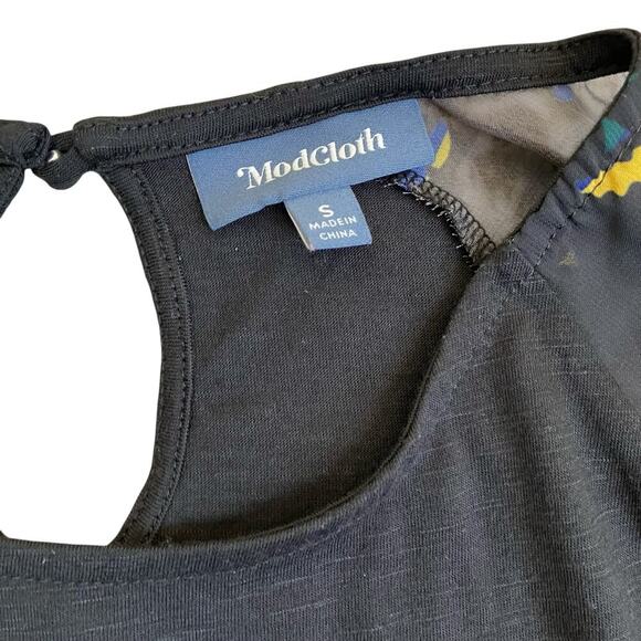 ModCloth Sz S Jack-O-Lantern Printed 3/4 Sleeve Keyhole Back Halloween Shirt - Picture 11 of 16